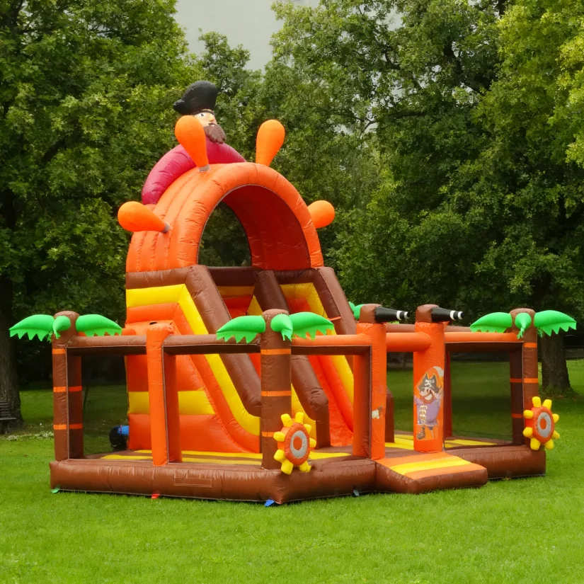 Tobogán inflable grande para exteriores, tobogán hinchable de gran oferta, tobogán terrestre a precio de fábrica con soplador