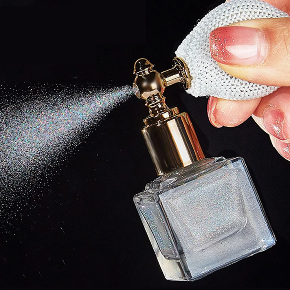 1 Set Glitter Powder Spray Body Highlighter Shimmer Makeup Face Hair Silver Sparkling Dust For Party Wedding Birthday