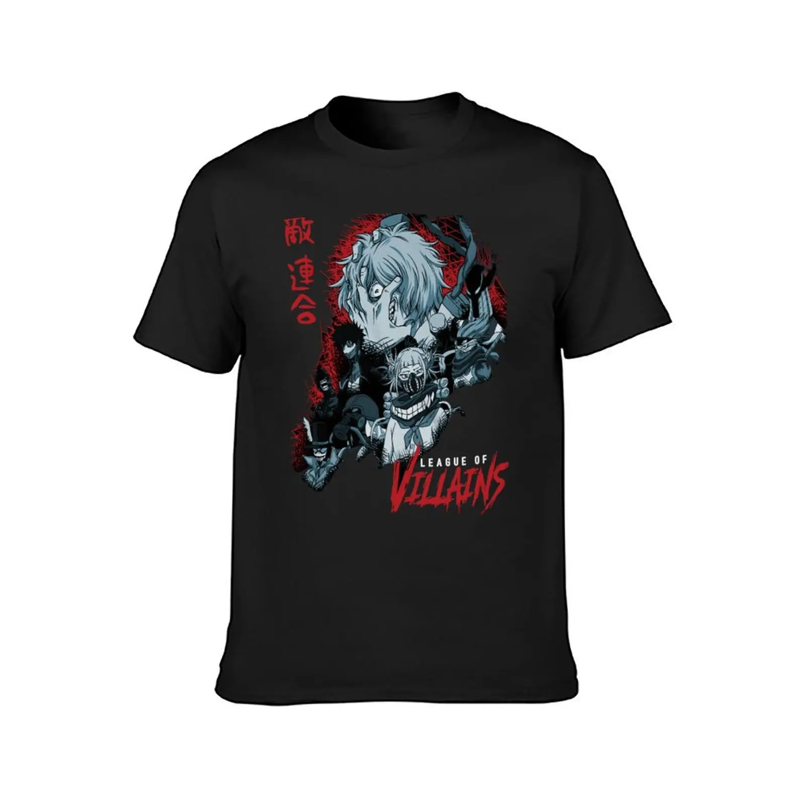 Style-My-Hero-Academia-League-of-Villains-Main-Villains- T-Shirt new edition oversized Aesthetic clothing mens vintage t shirts