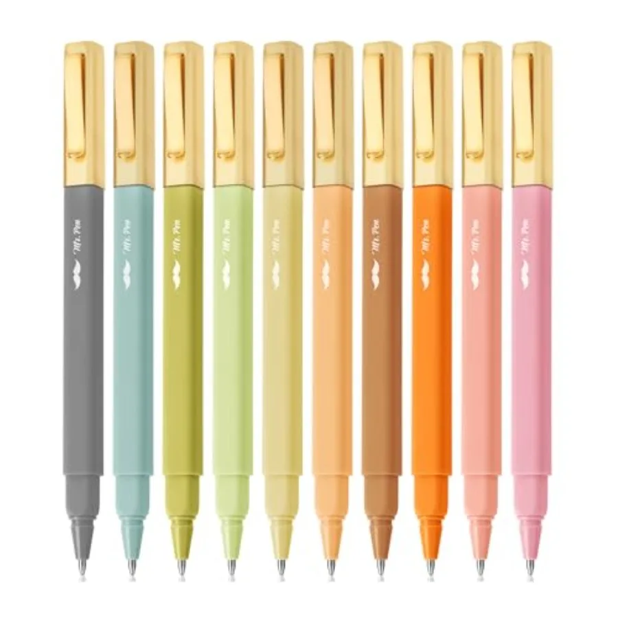 

Aesthetic Pens, 10 Pack, Colorful Ink, 0.7mm, Fast Dry No Smear Ink, No Bleed Through, Bible Safe, Medium Tip Smooth Writing Pe