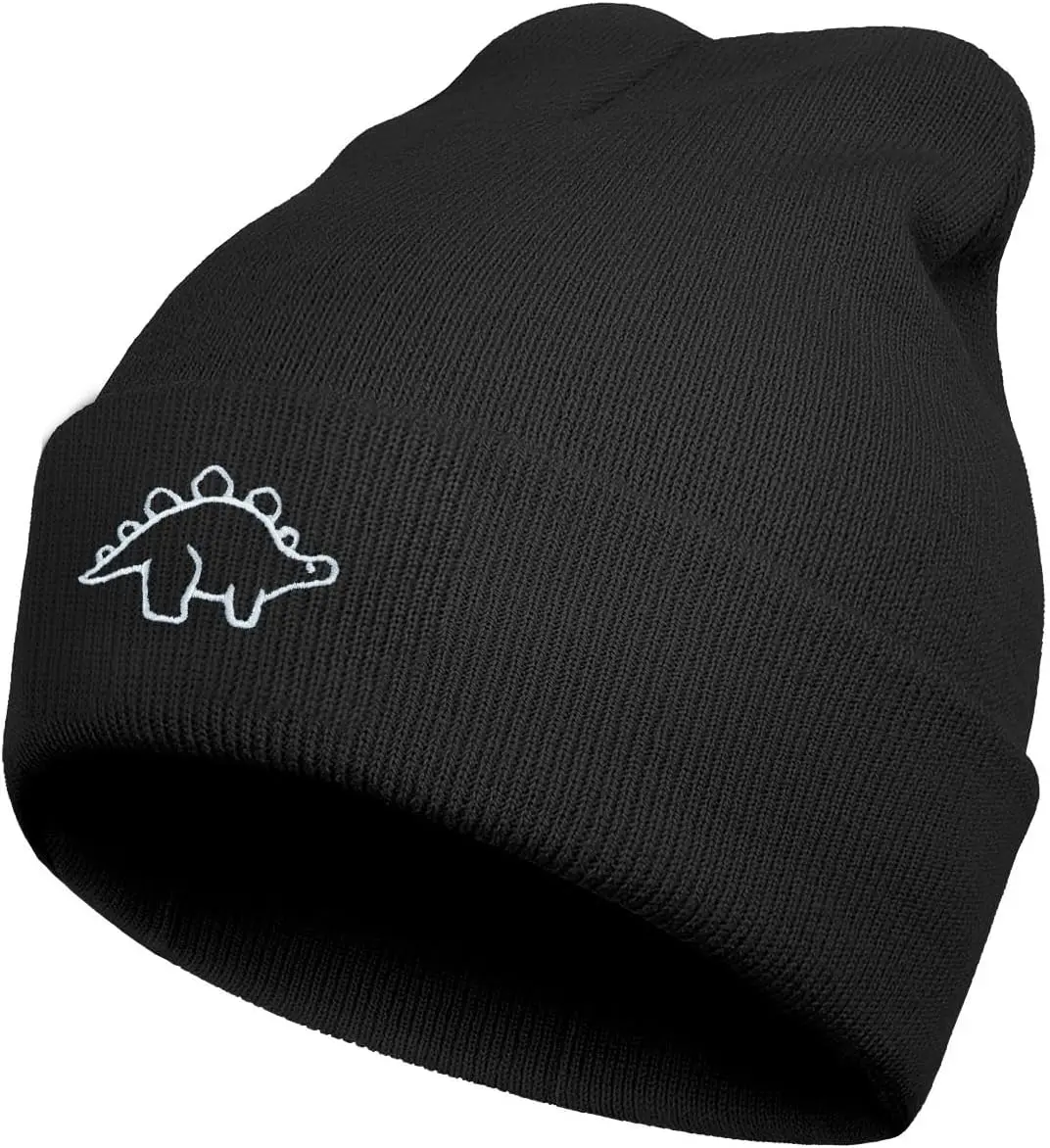 

Cool Beanie Black Beanies Cozy Knit Beanie for Men Women Soft Warm Winter Hat Stretch Knit Beanies Print Beanie Hat