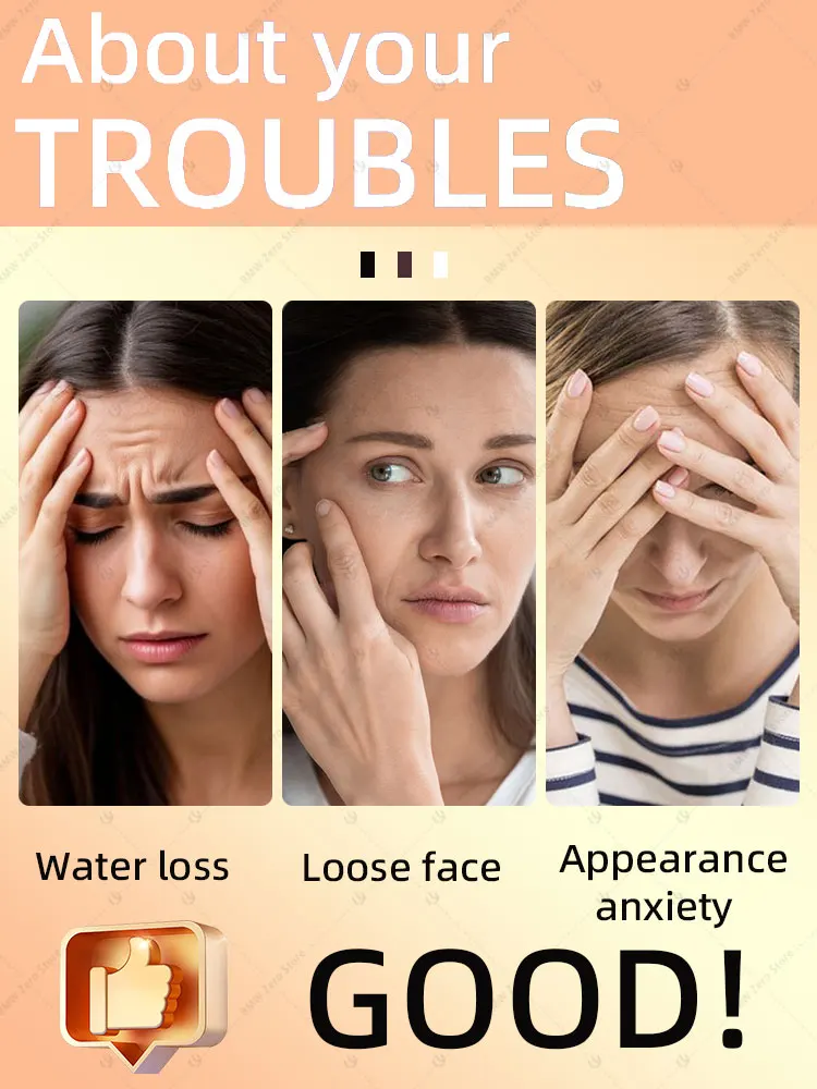 Brak drobnych zmarszczek, od zmarszczek i nie wyglądających na starszych, brak zmarszczek.