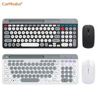 Carpbaba 806 Dual-mode Wireless Keyboard & Mice Combo 2.4G Bluetooth 5.0 Membrane Keyboard BT Rechargeable Keyboard Mouse