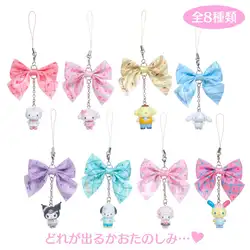 2024 Original Sanrio Mix Family Random Doll Box Cell Phone Bag Bag Pendant Lock Keychain Cartoon Kawaii Decorative Pendant