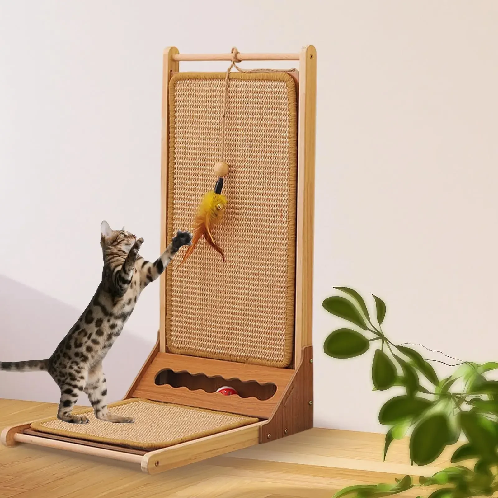 Vertical Cat Scratcher Cardboard Protect Carpets and Sofas Scratching Post Cat Scratcher Mat for Kitten Indoor Cats Playing