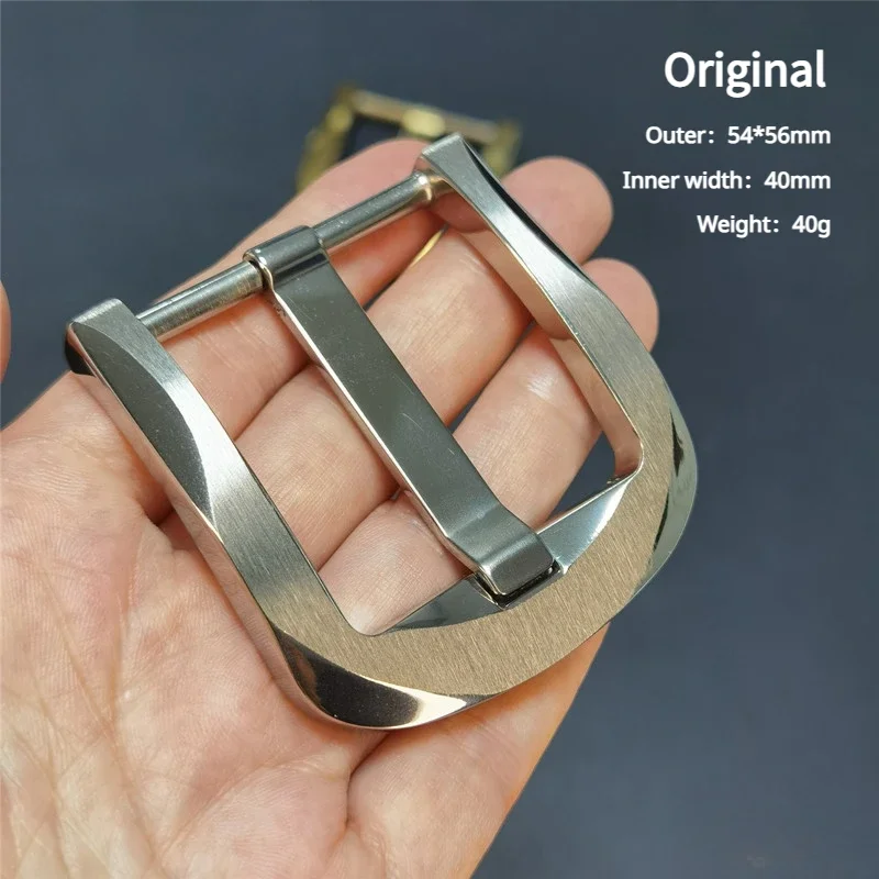 Titanium Belt Buckle Prong Buckle Rust-free Non-allergenic Metal Men's Leather Belt Waistband Accessories for 38/39mm Straps