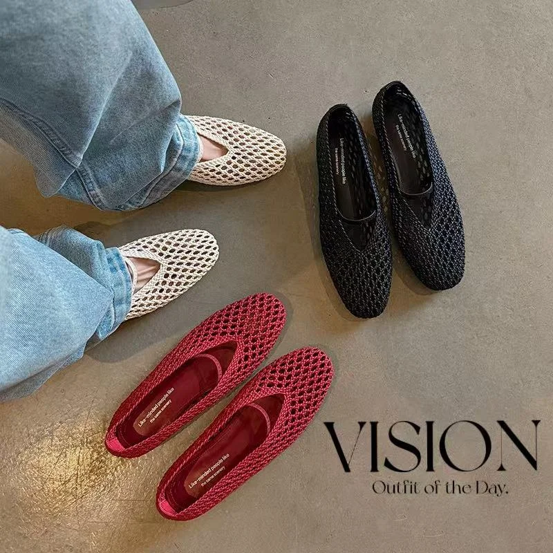 2026 new spring summer women sandals natural leather 22-25cm weave microfiber+sheepskin round toe buckle women mary janes shoes