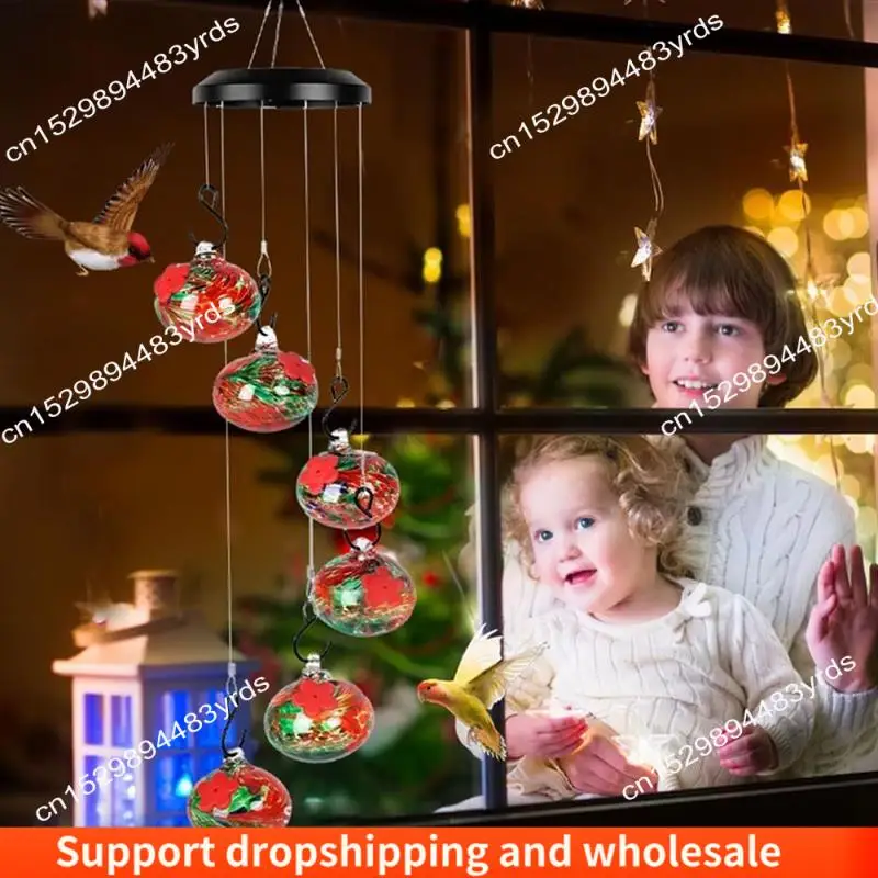 

AA86 3PCS Wind Chimes Bird Feeders For Outdoors Hanging Ant And Bee Proof,Never Leak,Perfect Garden Decor For Outside Easy To Us