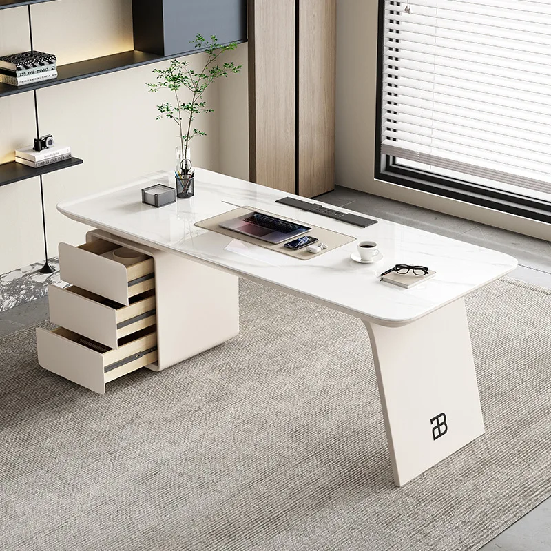 

Premium Desk Modern simple light luxury rock slab Home study Computer Consultation table
