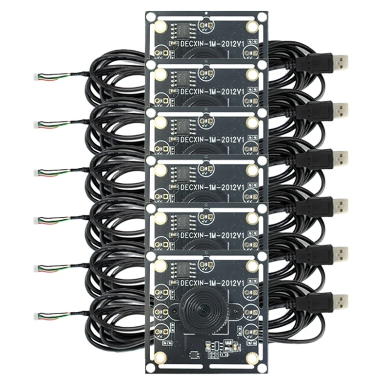 2025 New New 6Pcs 100 Degree Camera Module 1MP OV9732 1280X720 USB Free Driver Manual Focus, With 2 Meter Cable For Winxp/7/8/10