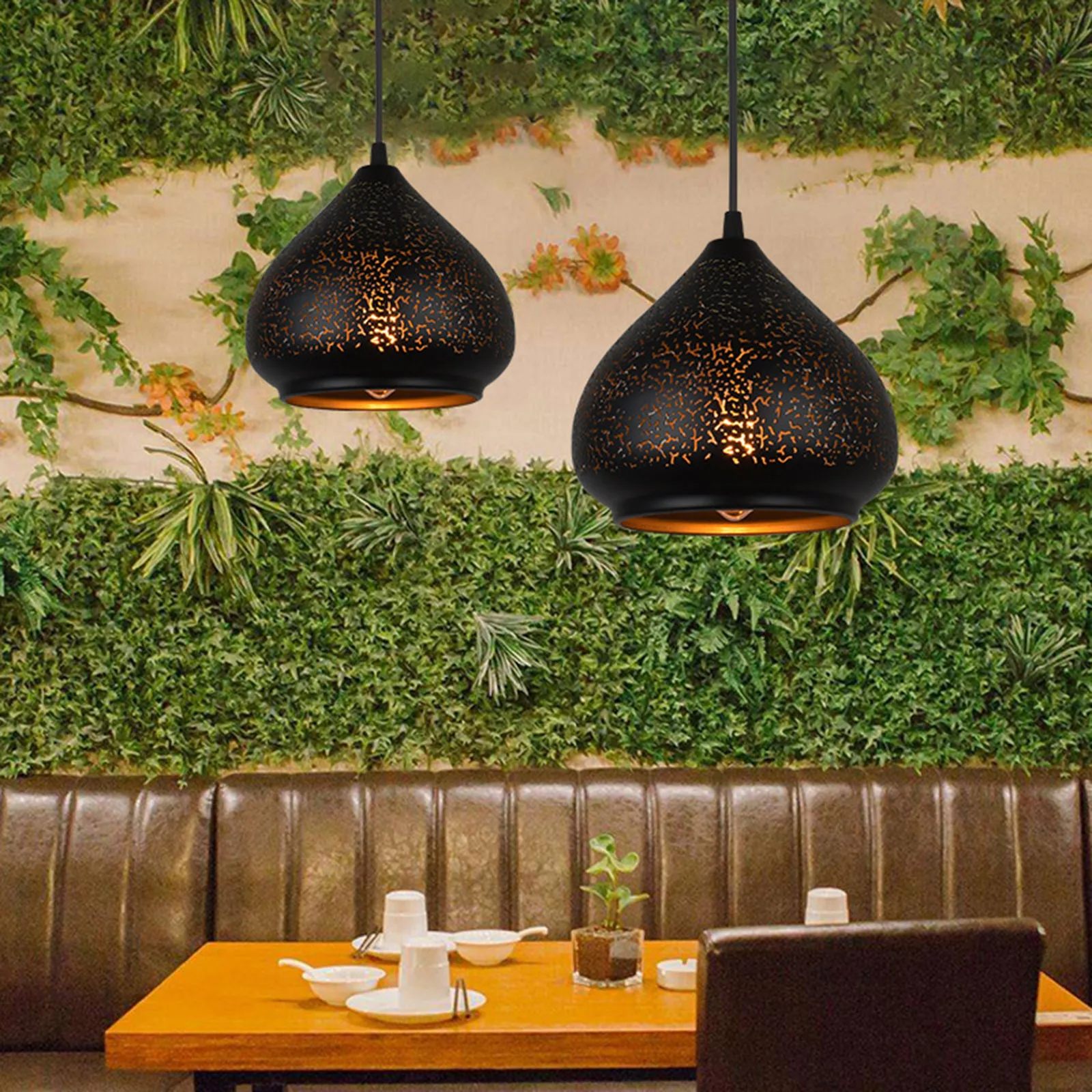 

Железный абажур, металлический подвесной абажур для люстры, потолочный подвесной декоративный светильник, черный сменный абажур