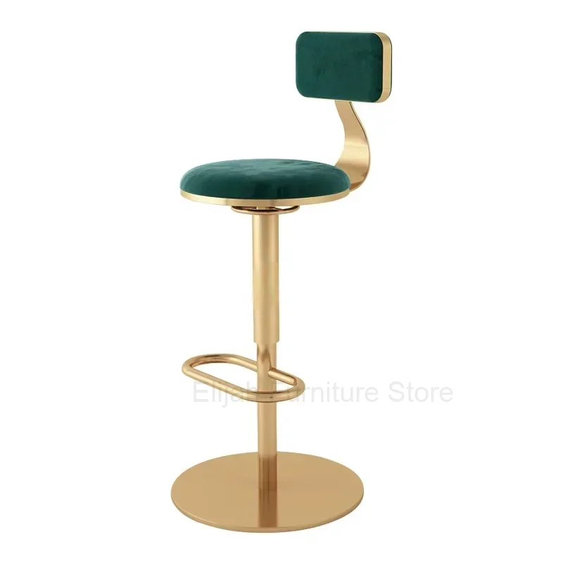 

Modern Golden Bar Stool Lounge Chair Height Living Room Lifting High Chair Rotating Round Bar Stool Silla Nordica Furniture