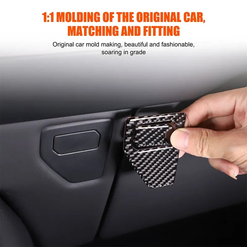 

For BMW 5 Series G60 2024 Soft Carbon Fiber Co-Pilot Glovebox Switch Sticker Interior Modification Accessories