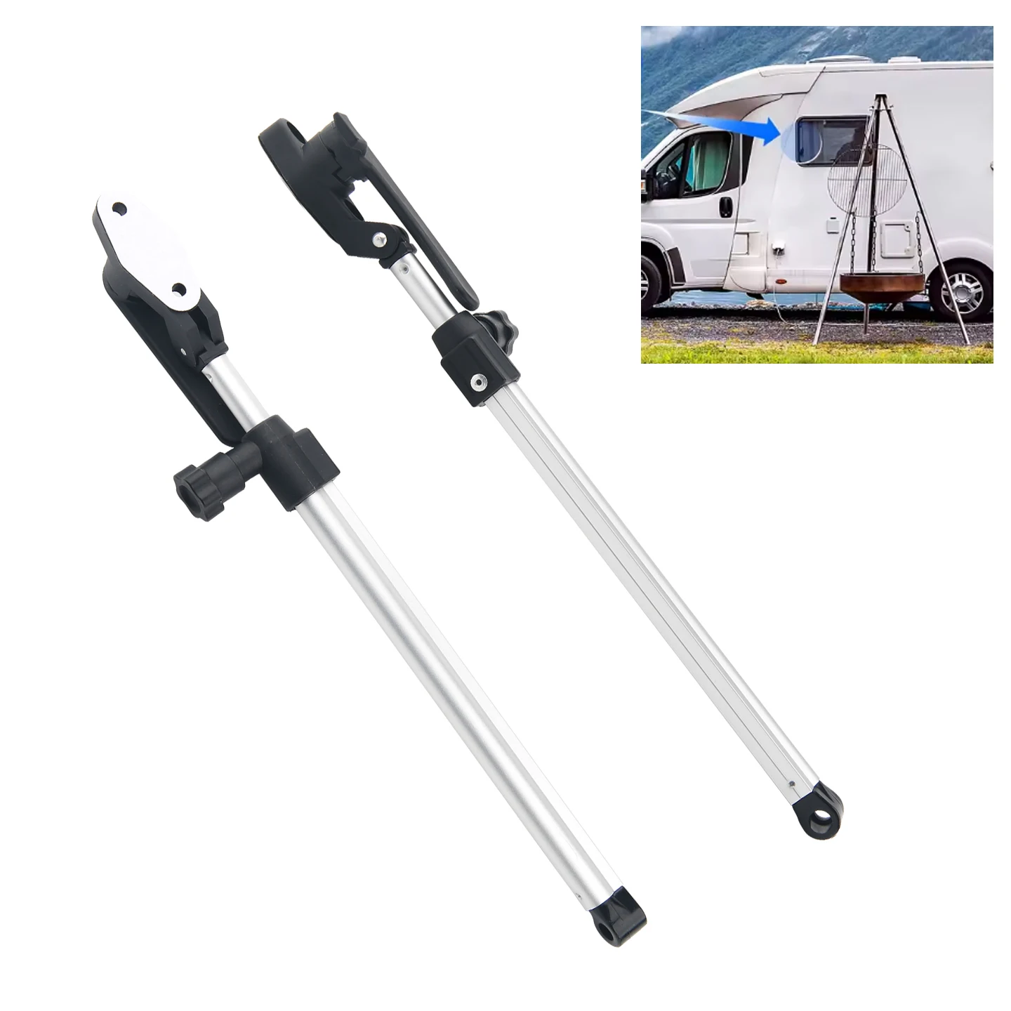 2 Pieces RV Window Support Rod Durable Automatic Heavy Duty 310mm to 435mm Arm Stay Bars for Camper Trailer Replaces ﻿