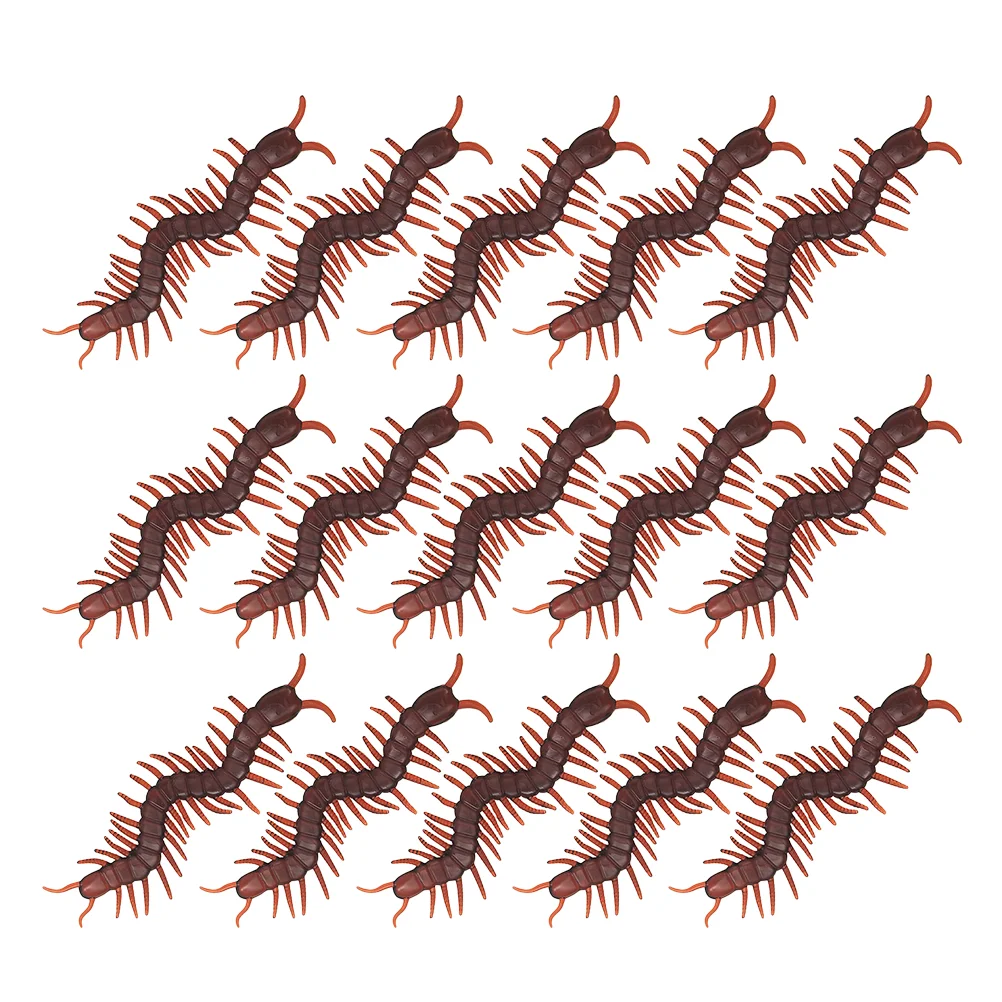 15 Pcs Simulation Centipede Halloween Trick Toy Realistic Insects Toys Fake Bugs Prank Tricky Props