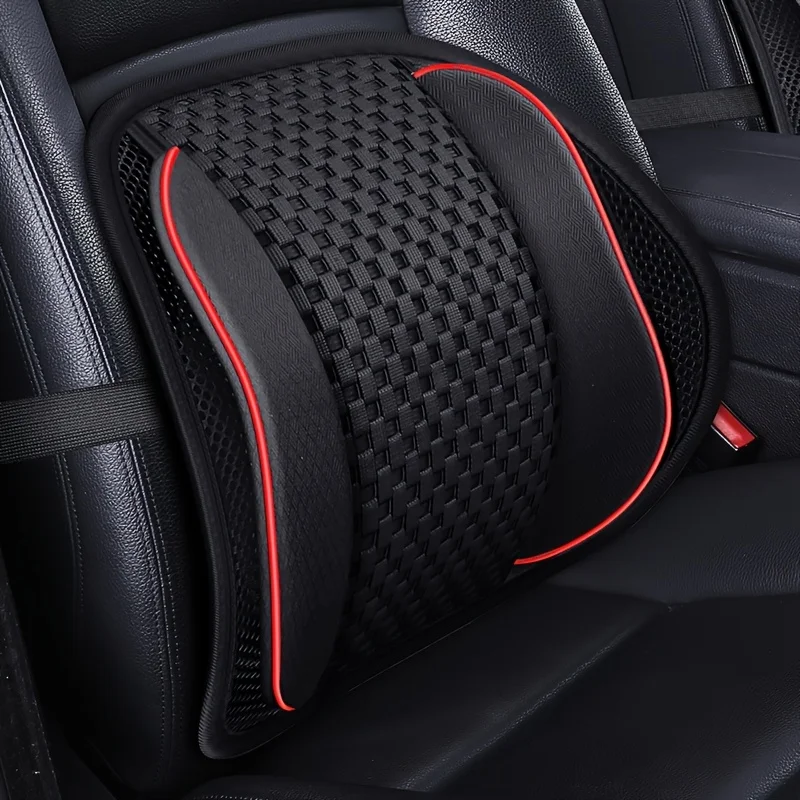 

An Ergonomic Breathable Mesh Lumbar Support Cushion with An Adjustable Elastic Waistband, Suitable for Office Chairs and Cars