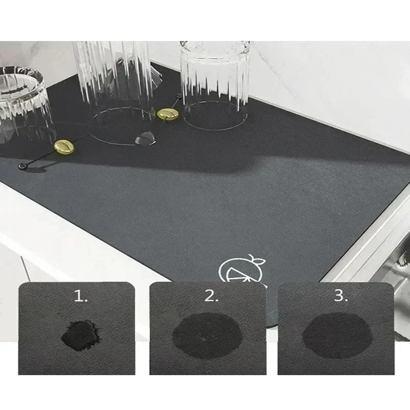 Floral Pattern Drainage Mat Coffee Machine Mat Table Mat Suitable for Kitchen Dining Room Living Room Can Be Given As A Gifts