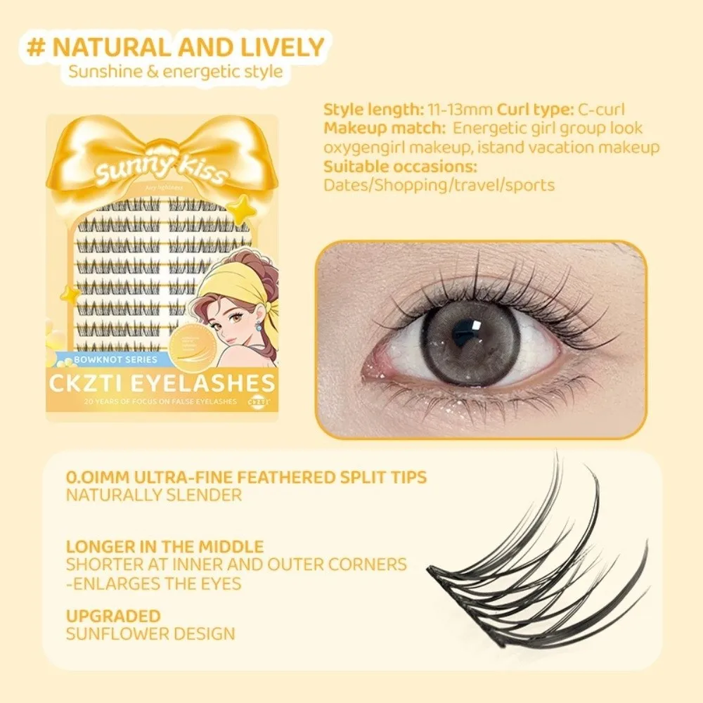 New 3D Mink Self Adhesive Eyelashes Natural Handmade Individual Lashes Voluminous Glue-free Lashes Makeup Eyelash Extension