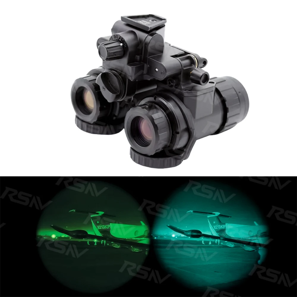 Safe Night Operations Anti-Glare Protected Night Vision Goggles with Red Position Indicator PVS-31 Housing Kits 2