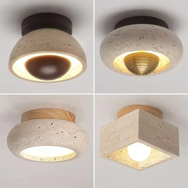 

Yellow Cave Stone LED Ceiling Lights Decorations for Home Living Room Loft Nordic Minimalism Ceiling Lamp Lampara De Techo