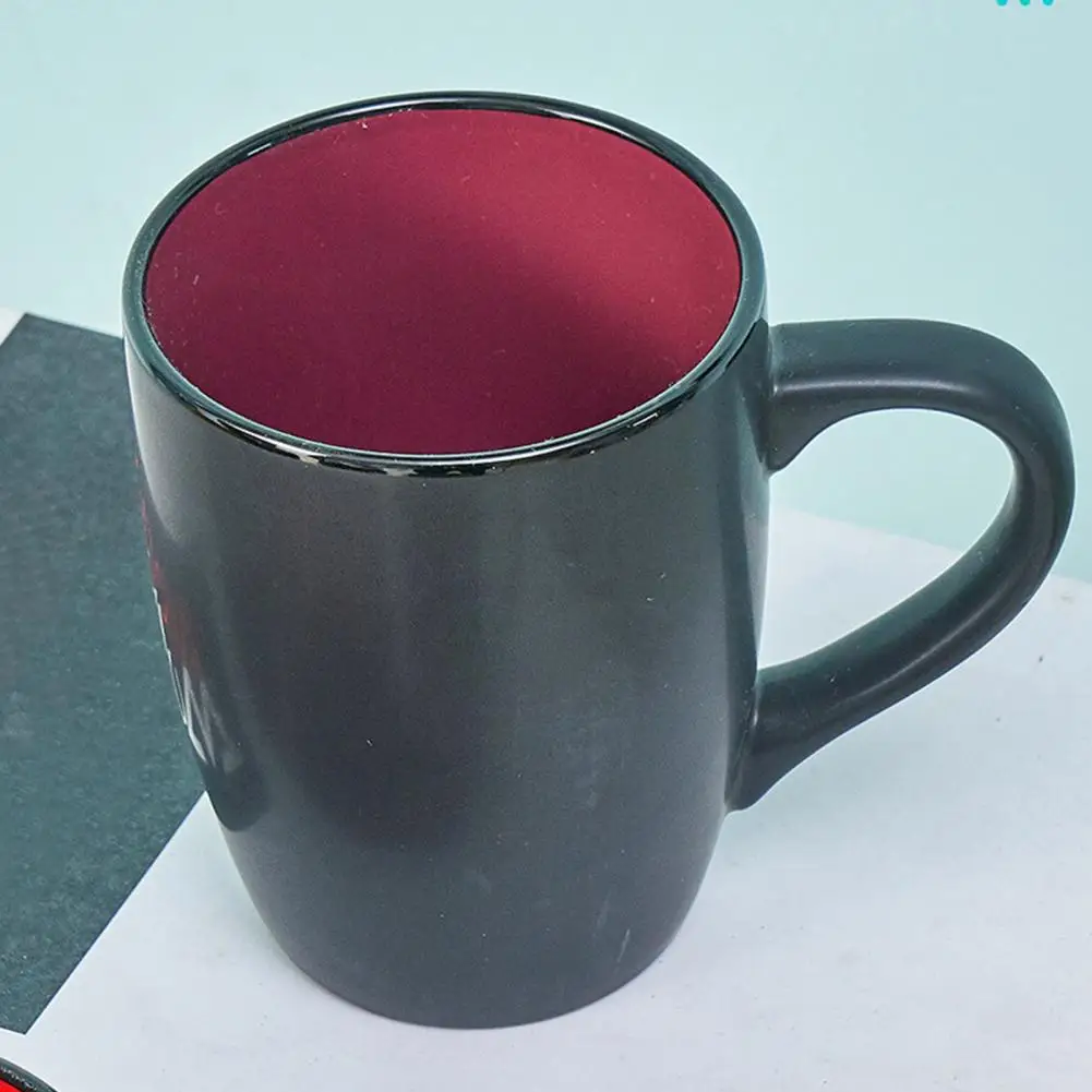 Easy to Clean Ceramic Mug Ceramic Coffee Mug with Colorful Handle 16 Oz Matte Stoneware Cup for Latte Tea Cappuccino