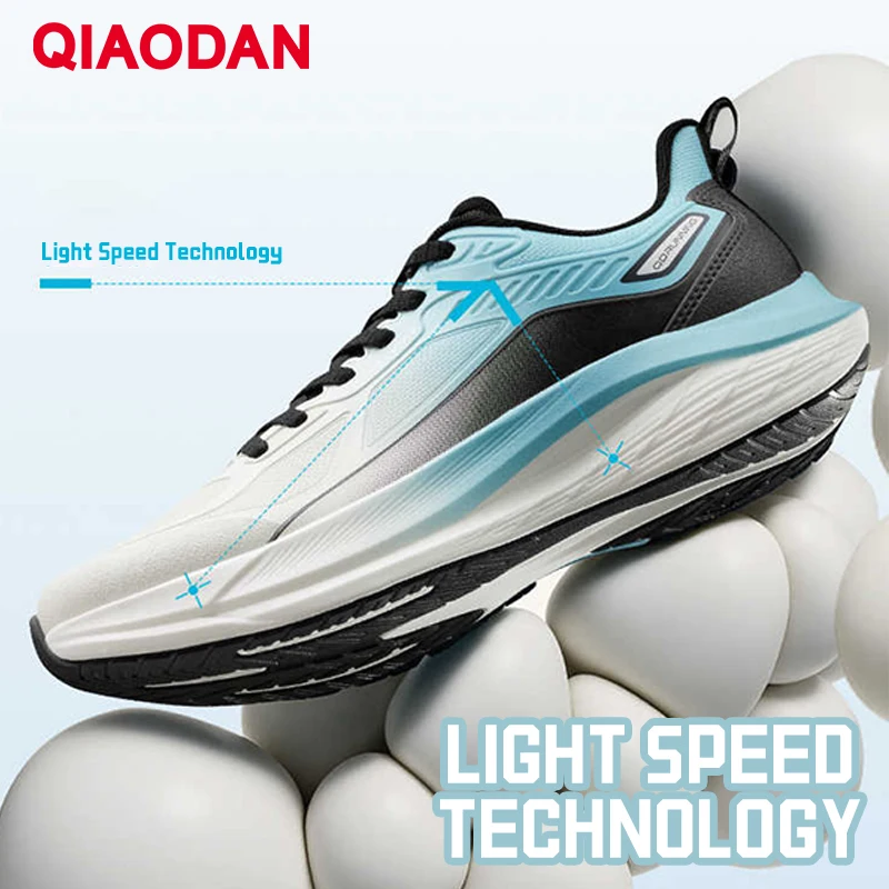 

QIAODAN Walking Sport Shoes Yuyan Lite Mens Non Slip Waterproof Lightweight Casual Sneakers for Gym Travel Work QXG023254208B