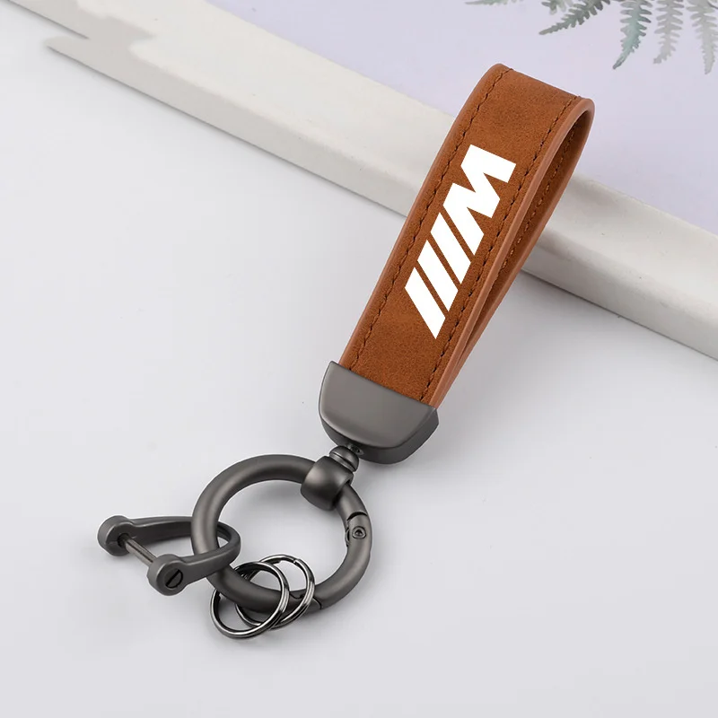 High-quality Car Keychain Gift Pendant Leather Key Ring For BMW M Power Performance M3 M5 X1 X3 X5 X6 E46 E39 E36 E60 E90