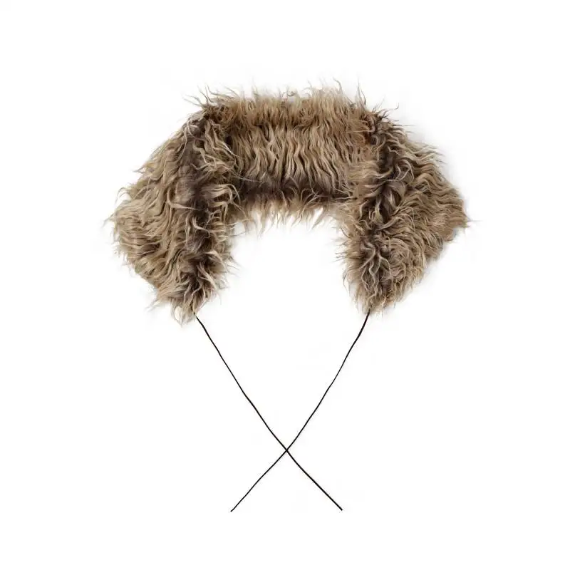 

Medieval Faux Fur Neck Collar for Men Winter Scarf Costume Accessary Small Faux Fur Collar for Halloween Cosplay Knight Costume