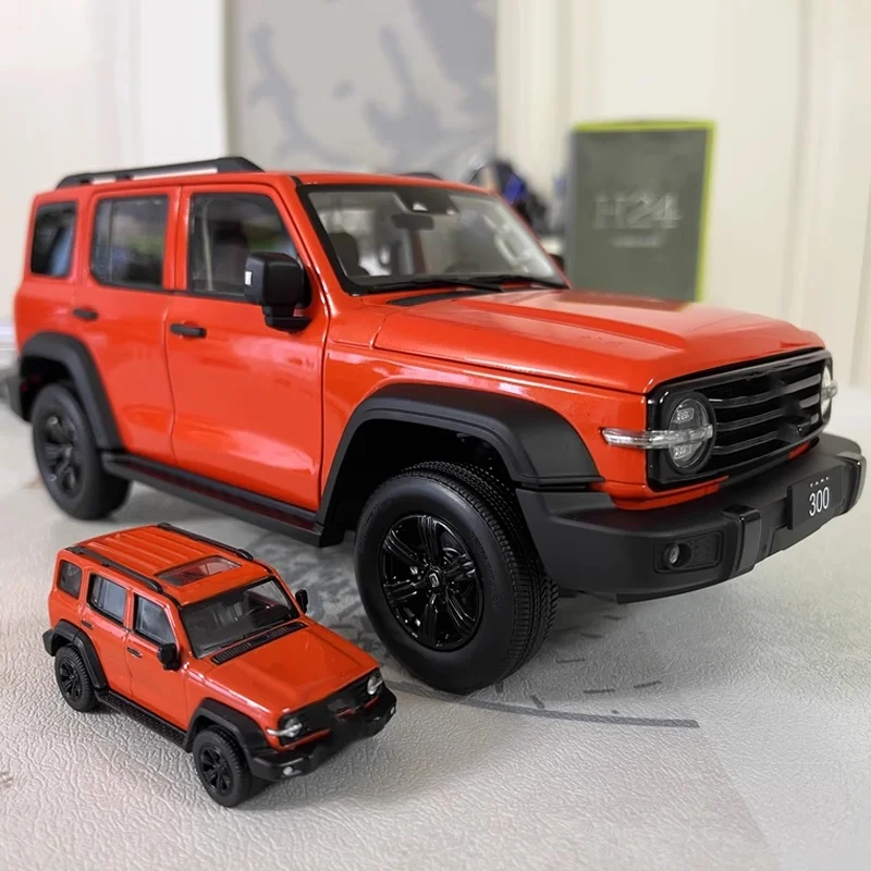 TaoYi Xcar Speelgoed Legering Automodel Speelgoed 1:18 Tank 300 Volledig openende deur Off-road versie Oranje Niet-radiogestuurd modelspeelgoed