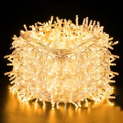 Waterproof LED Christmas Fairy Lights 10M 20M 30M 100M 8Modes 24V-31V for Holiday Wedding Party Garden Home Outdoor Decoration