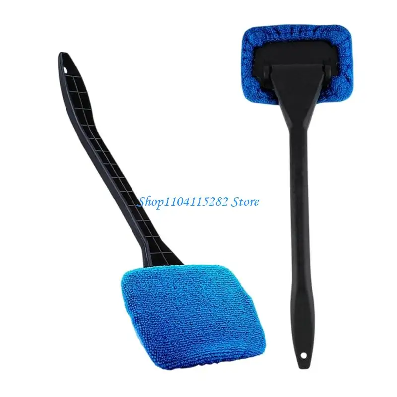  Multifunction Windshield Wiper Defogger 2 Piece Microfiber Brush Head and Rubber Scraper for Effective Car Glass Care