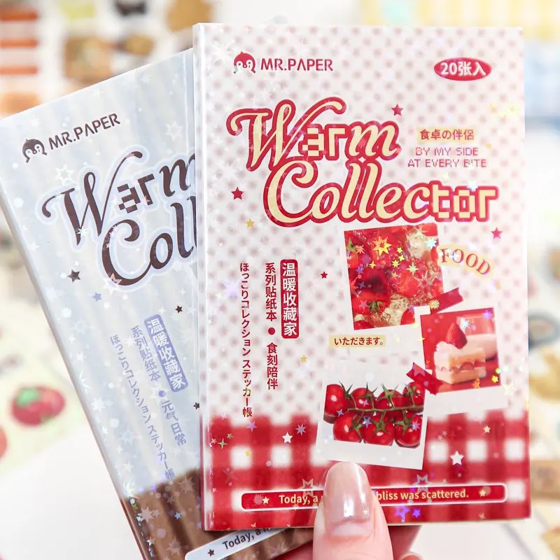 

20 Pages Warm Collector Series Cute Sticker Book Girl Journal Phone Case DIY Scrapbook Sticker Kawaii Decoration Stickers