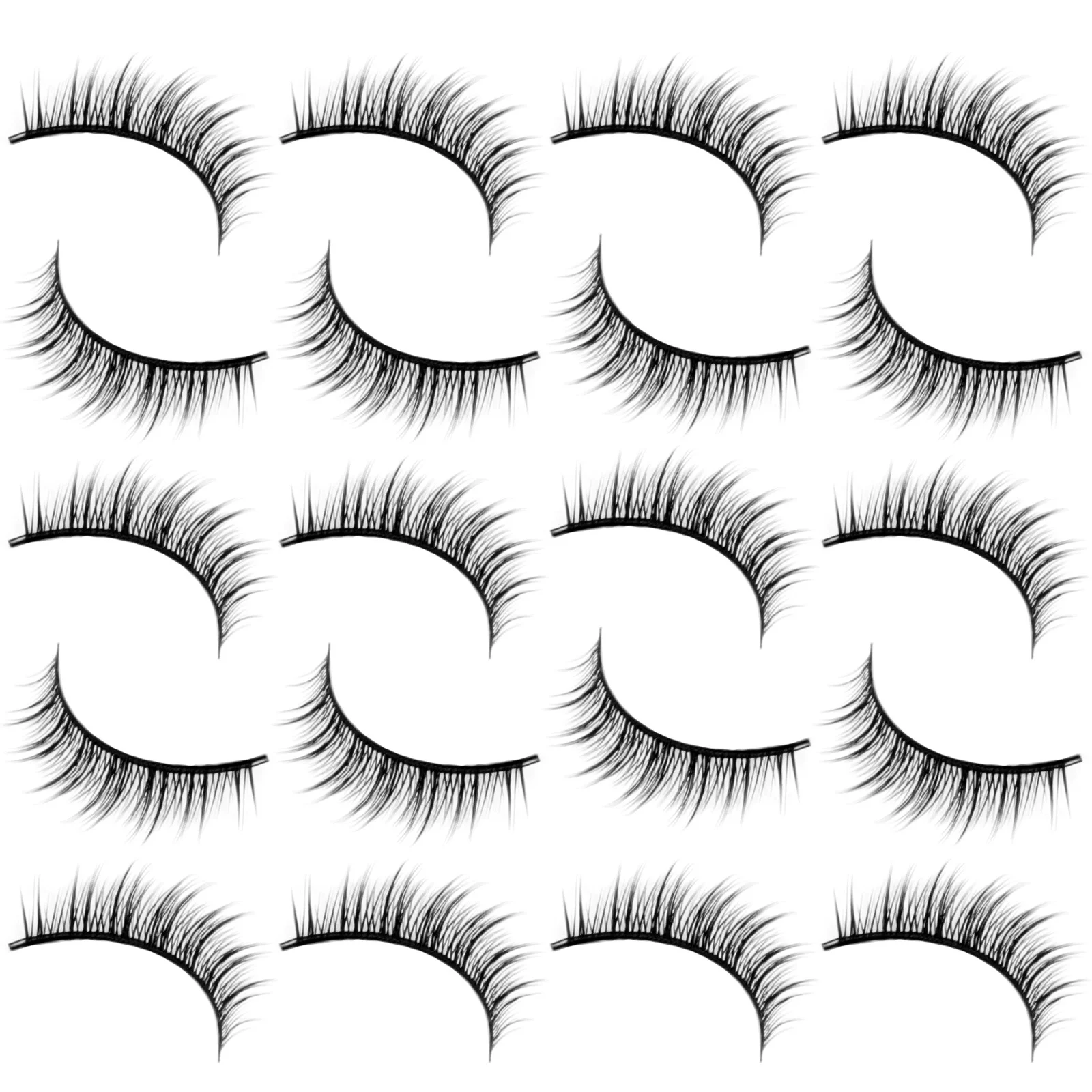 10Pairs False Eyelashes Short Natural Look Easy to Wear Curved Design for Women Makeup Accessories False Lashes Pack