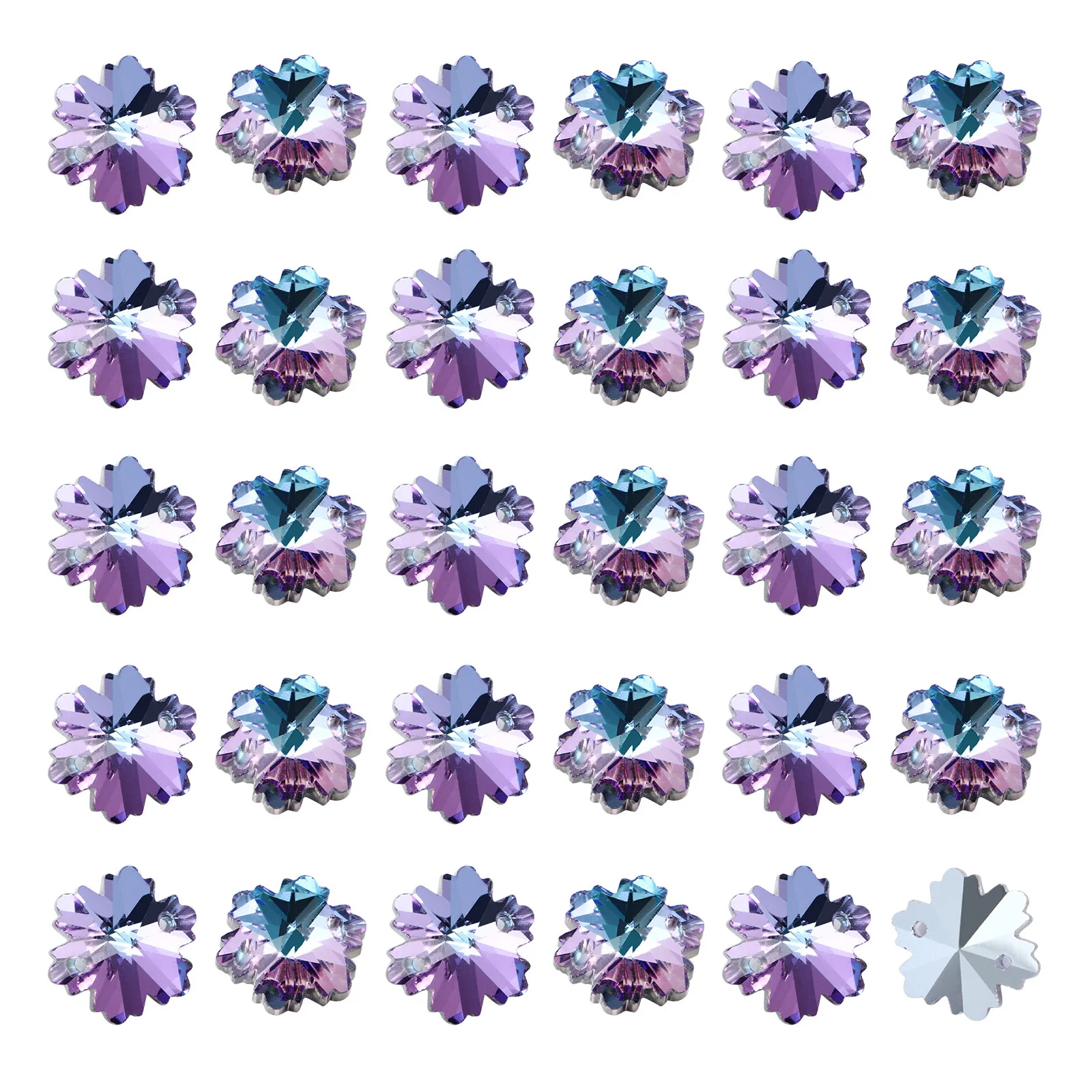 56Pcs Snowflake Rhinestone Charms Fine Craftsmanship DIY Jewelry Making Accessories Necklace Bracelet Scrapbooking