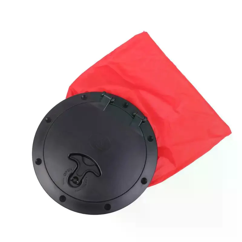 Detachable Marine Hatch Cover Black Circular Deck Plate Waterproof Outdoor Access Hatch for Yacht Motorboat Kayak