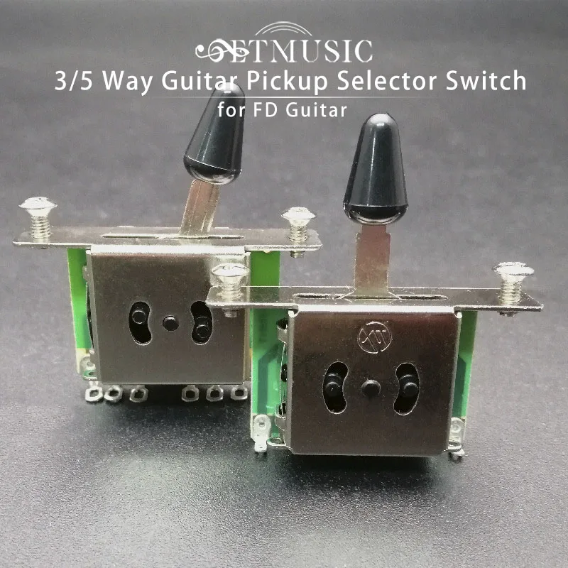 2Pcs/Lot 3/5-Way Guitar Pickup Selector Switch with Black Tip Cap for FD TL Style Electric Guitar Guitarra Part Accessories