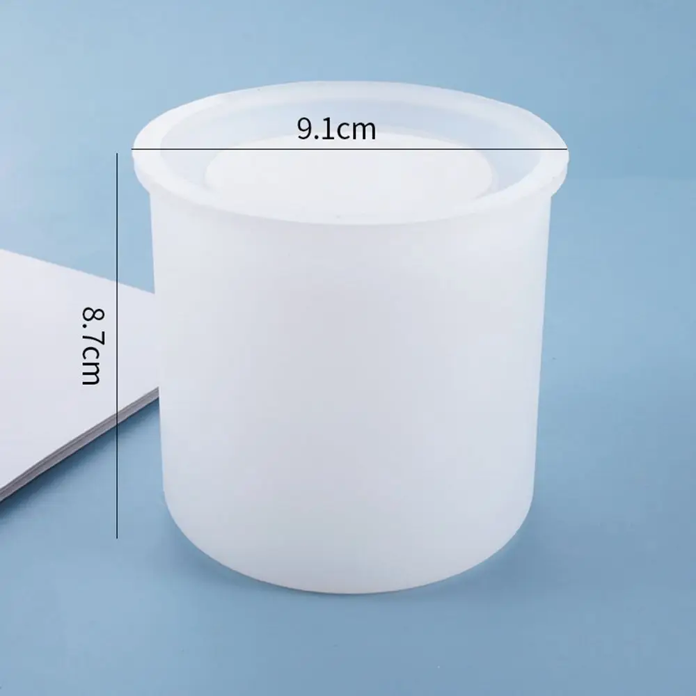 กระบอกทําด้วยมือ DIY ดินซิลิโคนดอกไม้หม้อหล่อแม่พิมพ์เรซินแม่พิมพ์ผู้ถือปากกาทําแม่พิมพ์