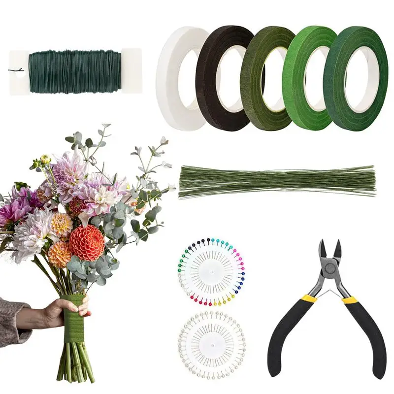 

Floral Kit 10 Piece Flower Tools Arts Crafts Stem Wraps Wedding Tool For Florist Corsages Projects Men Women