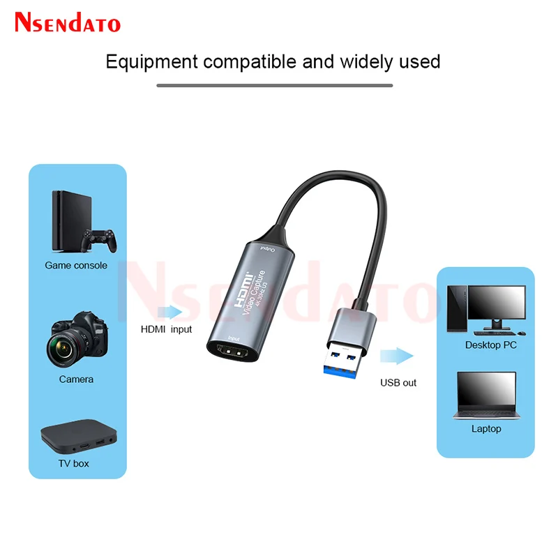 USB HDMI 비디오 캡처 카드 4K 1080p HDMI to USB2.0 USB3.0 비디오 그래버 캡처 박스 PC 컴퓨터 카메라 라이브 스트림 레코더