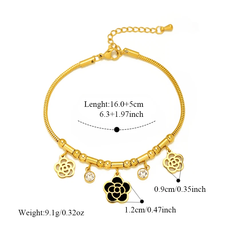 EILIECK 316L Edelstahl Klassisches Synthetisches Zirkon-Perlenarmband für Damen 18K Gold PVD-beschichtet Modeschmuck Handkette – Detail 19