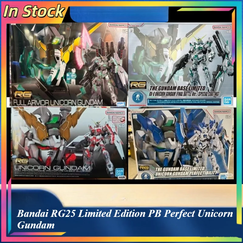 

in Stock Bandai RG25 Limited Edition PB Perfect Unicorn Gundam First Edition Fully Armed Green Skeleton Assembly Model Handmade