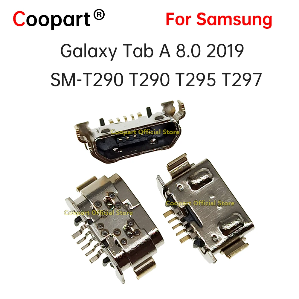 

2-100 шт. Micro 5-контактный USB-разъем для Samsung Galaxy Tab A 8.0 2019 SM-T290 T295 T297, USB-разъем, разъем для зарядки