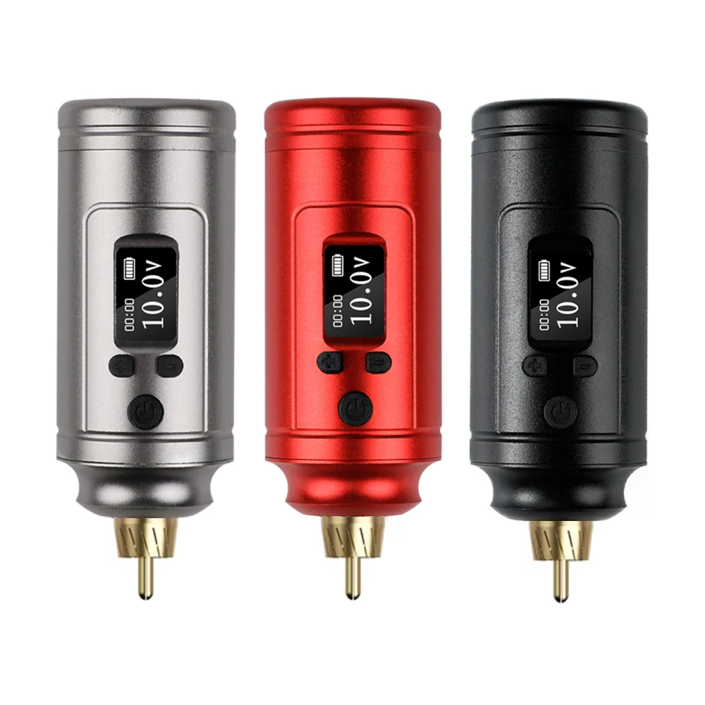 

1500mAh Tattoo Battery 4-12V Voltage Regulation LED Screen Timer Display, Lightweight Tattoo Power Supply for Tattoo Machine Pen