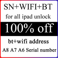 SN Serial Number for IPad Mini 2 3 IPad Air 1 2 2019 2018 Pro10.2 A5 A6 A7 A8 WiFi BT Address for Activation Pad Can be bypassed