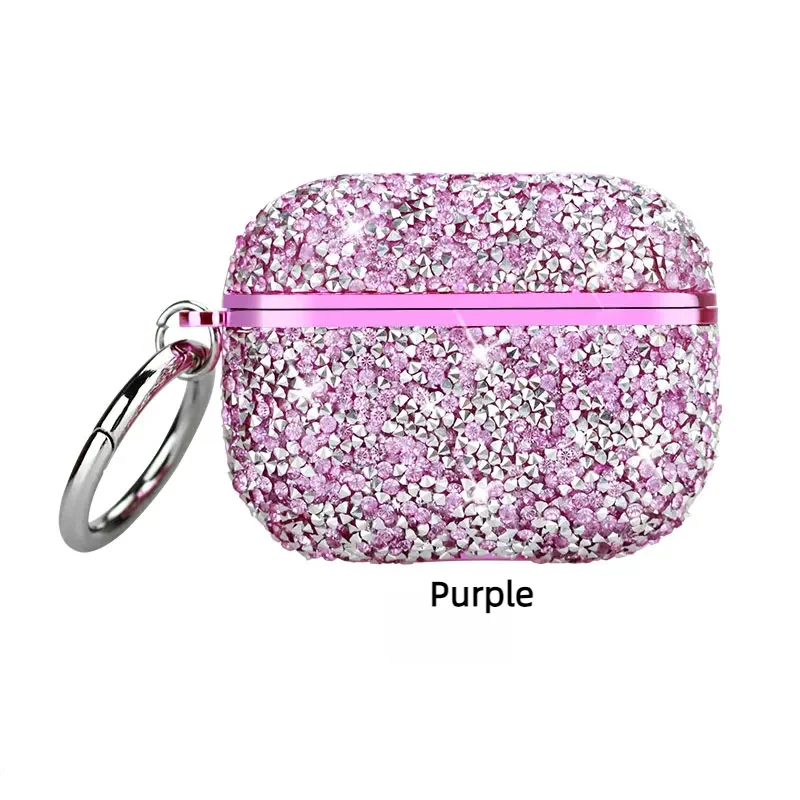 Case for Apple AirPods 1 2 Pro 3rd Generation Case Glitter Jewelled with Ring Strap Fundas Earpods Cover for AirPods Pro 2 Case