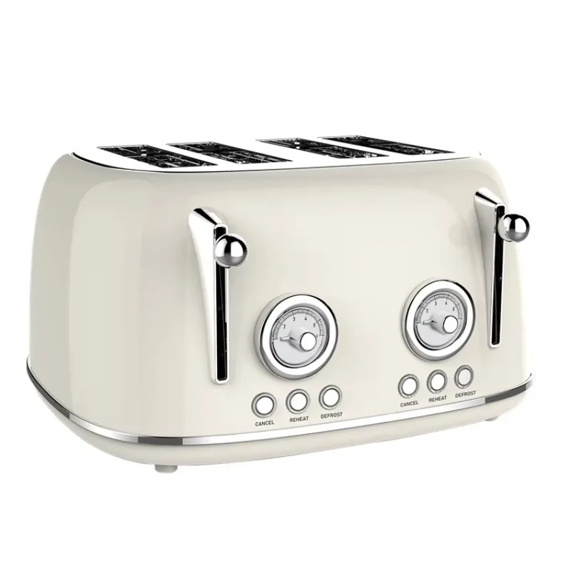 New 4-piece manual toaster with control cancel button bread toaster