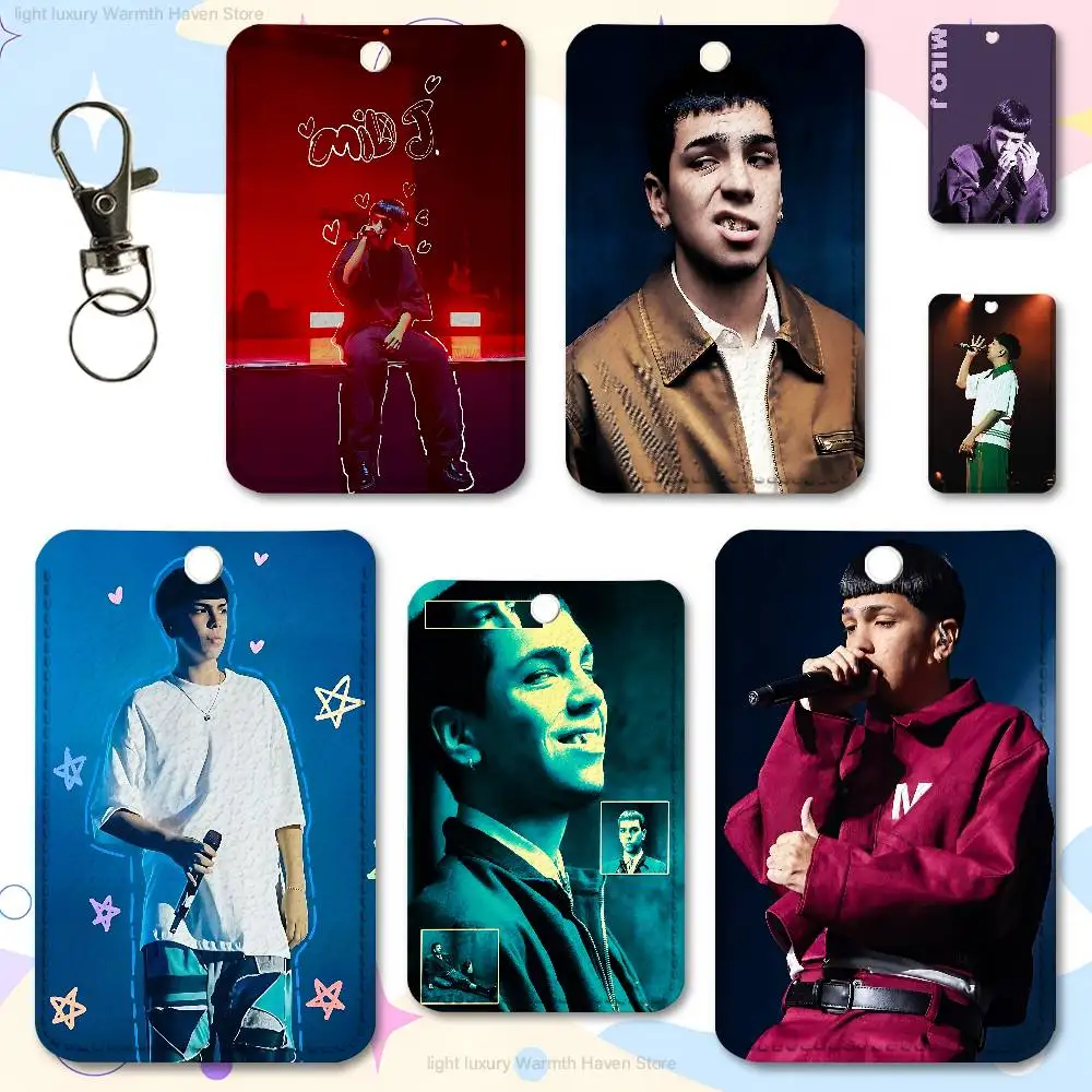 

M-Milo J Singer 111 Premium PU Leather Card for Daily Use Holder Card Case with Metal Carabiner Customizable Design