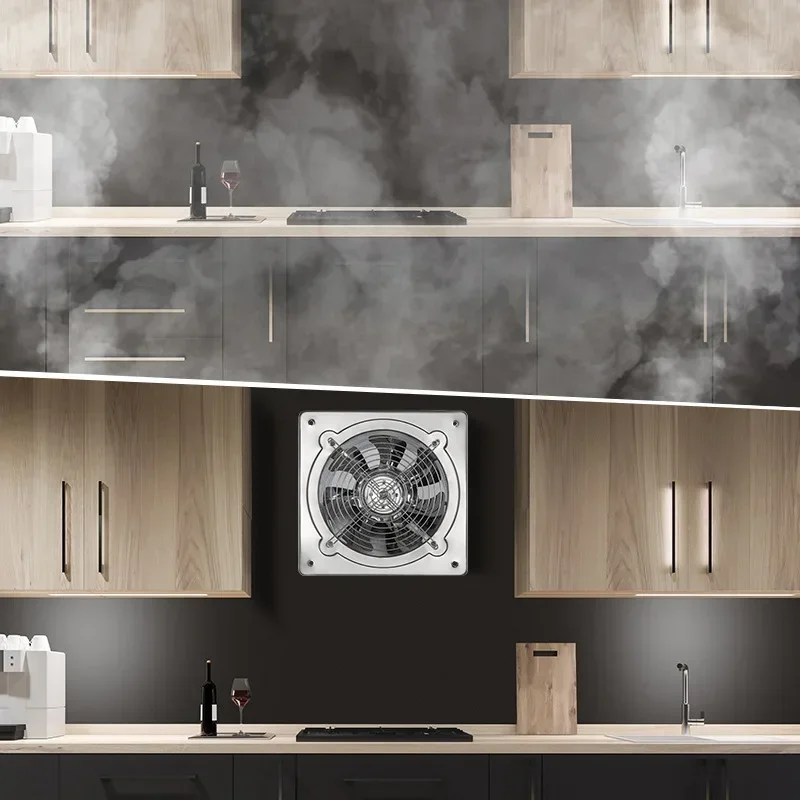 6''7''8'' الداعم مروحة نفخ النازع مروحة العادم أنابيب التهوية مروحة المرحاض المطبخ جدار نافذة مروحة من الفولاذ المقاوم للصدأ