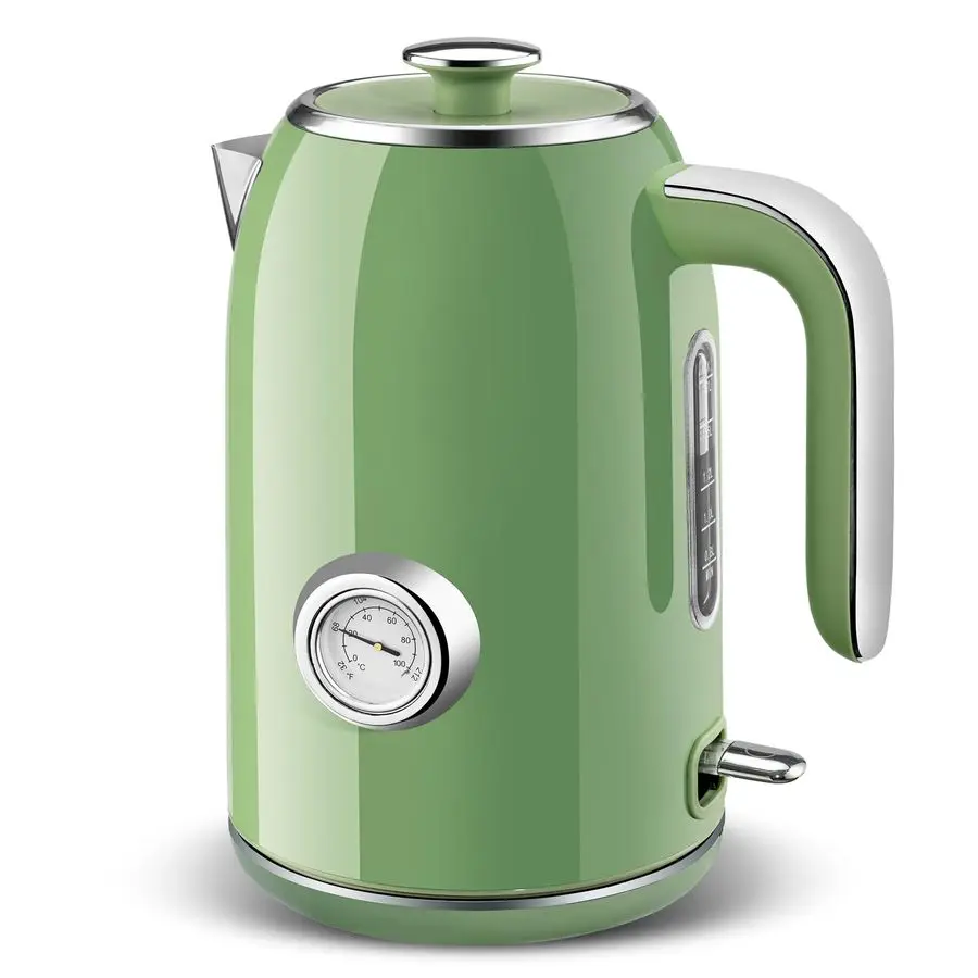 

Electric Kettle,1.7L Stainless Steel Electric tea kettle with Temperature Gauge, Fast Boiling, Auto Shut off, BPA Free, Boil Dry