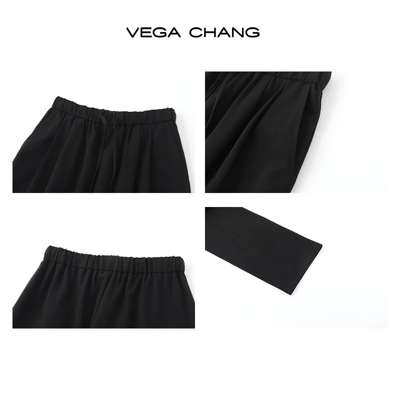 Vega Chang Spring and Autumn New Women's Casual Pants Drawstring Elastic Loose Drapey Long Pants